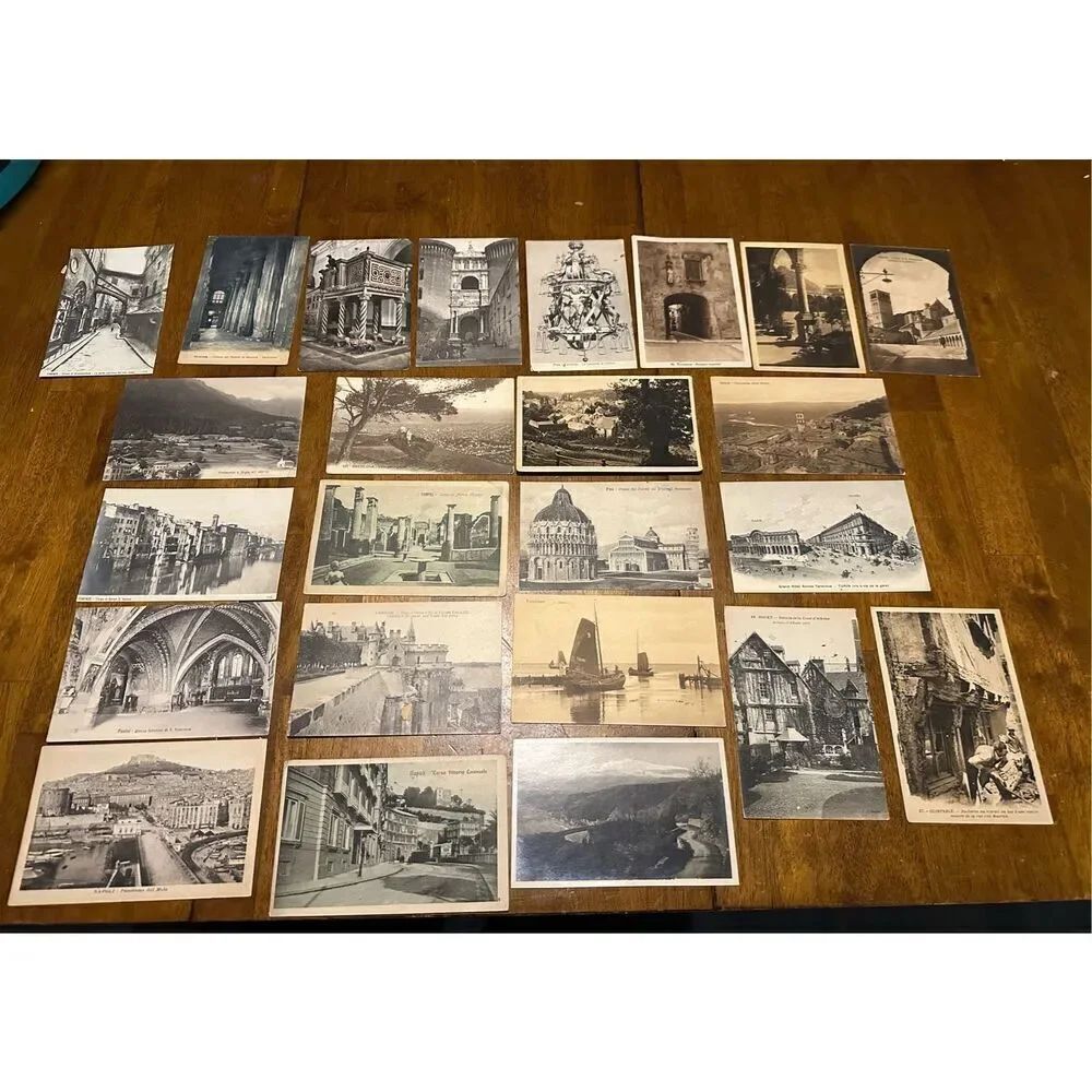 Vintage 1900s Post Card Lot of 24 Around the World Landscape Architectures
